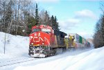 CN 3201 leads 121 at Rue Landry